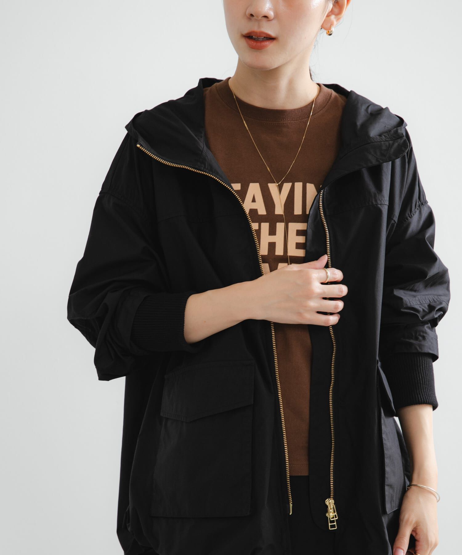 URBAN RESEARCH「コットンナイロンマウンテンパーカー」|アウトドア|ブラック