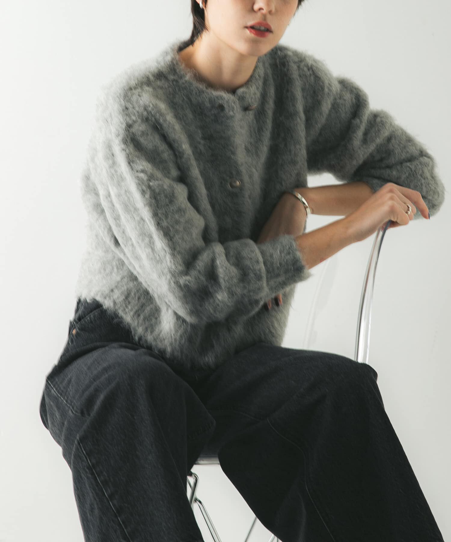 URBAN RESEARCH「ブラッシュシャギーニットカーディガン」|カーディガン|
