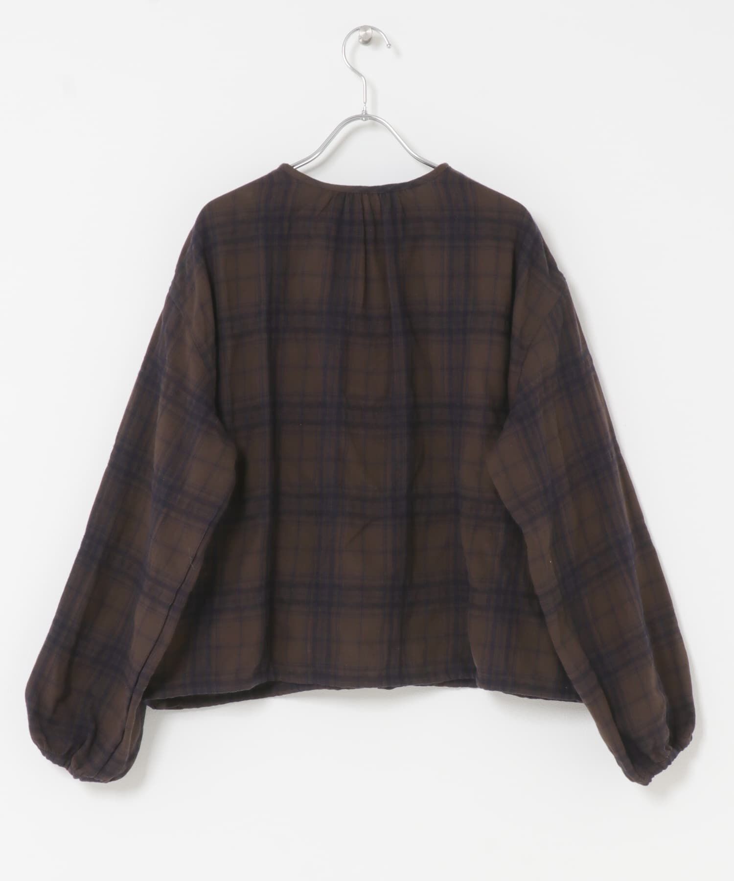 かぐれ「シャドーチェックドロストカーディガン」|カーディガン|