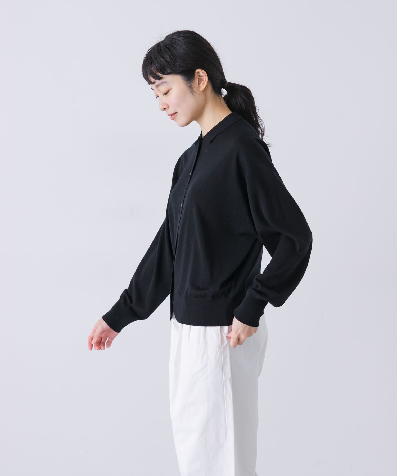 かぐれ「ウールポロニットカーディガン」|カーディガン|