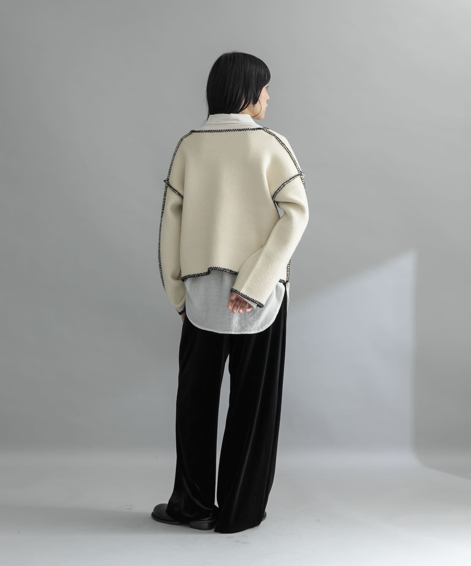  「『WEB/一部店舗限定』カラーハンドステッチ2WAYニット」|ニット・セーター|