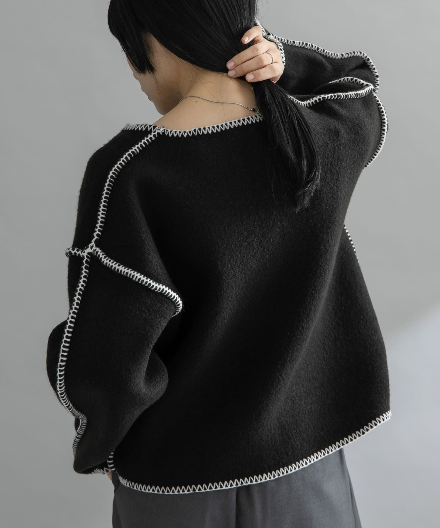  「『WEB/一部店舗限定』カラーハンドステッチ2WAYニット」|ニット・セーター|