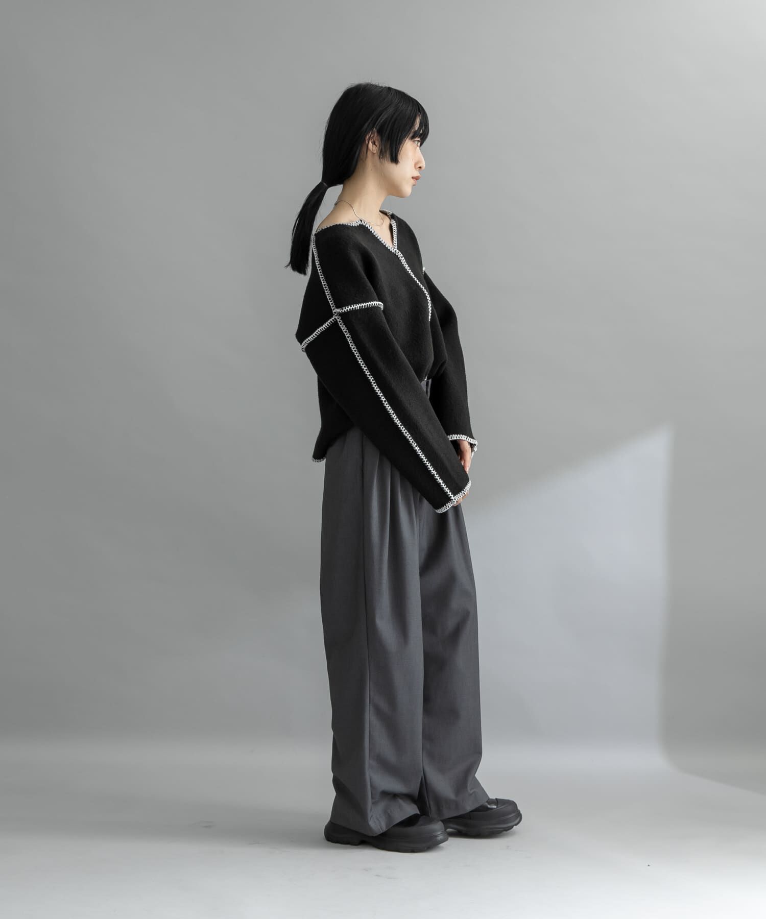  「『WEB/一部店舗限定』カラーハンドステッチ2WAYニット」|ニット・セーター|