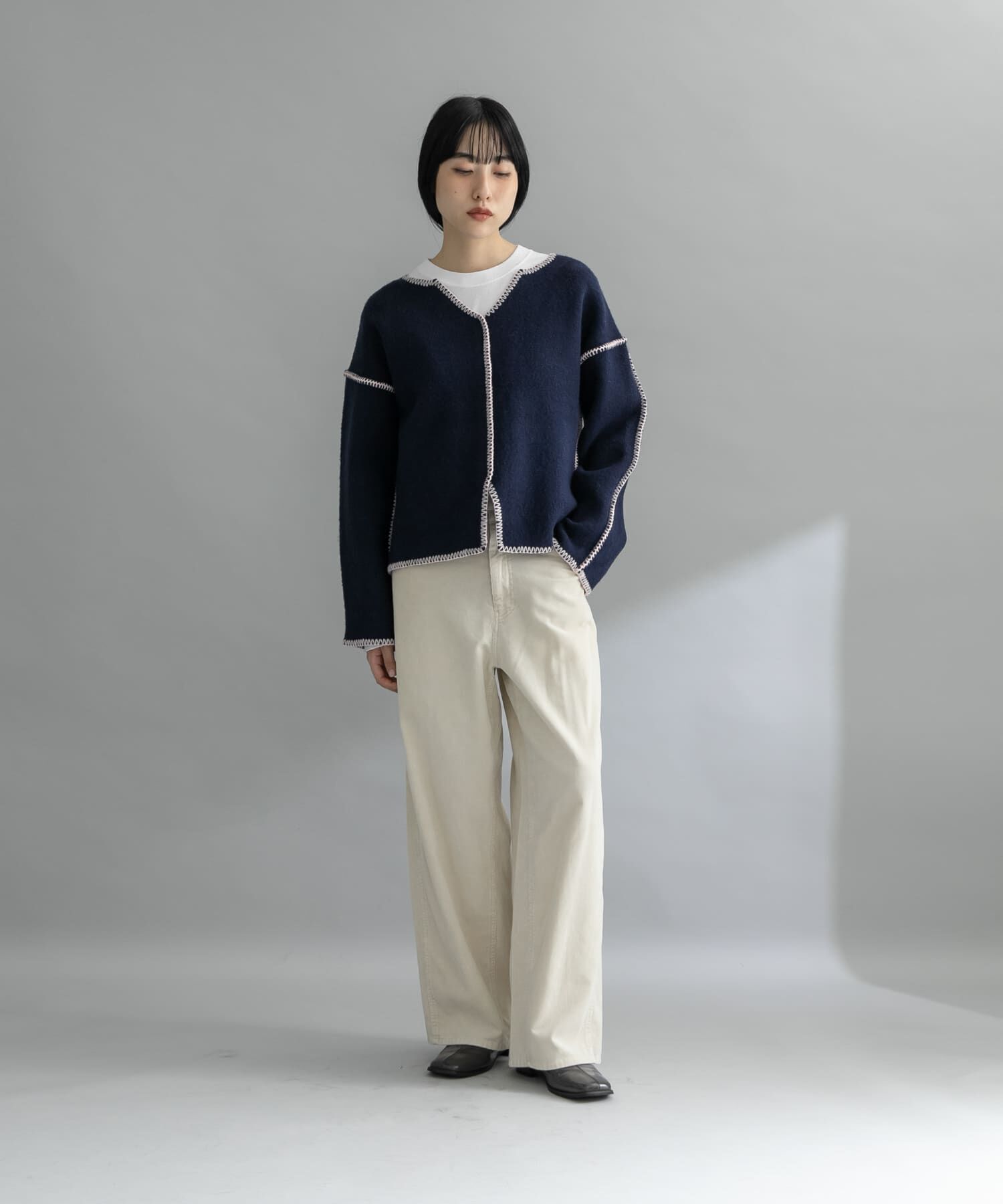  「『WEB/一部店舗限定』カラーハンドステッチ2WAYニット」|ニット・セーター|