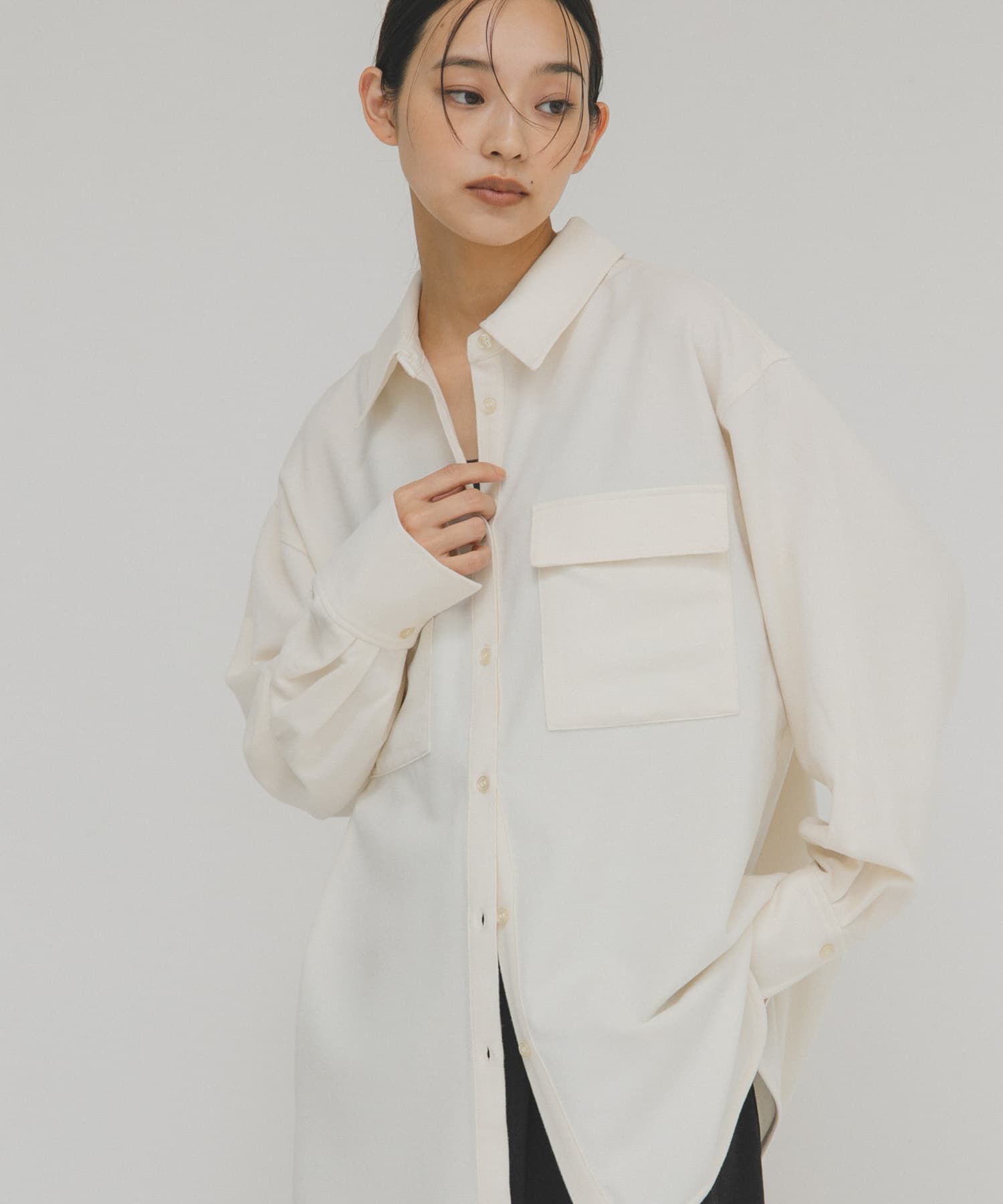  「ウールMIXルーズシャツ」|シャツ・ブラウス|