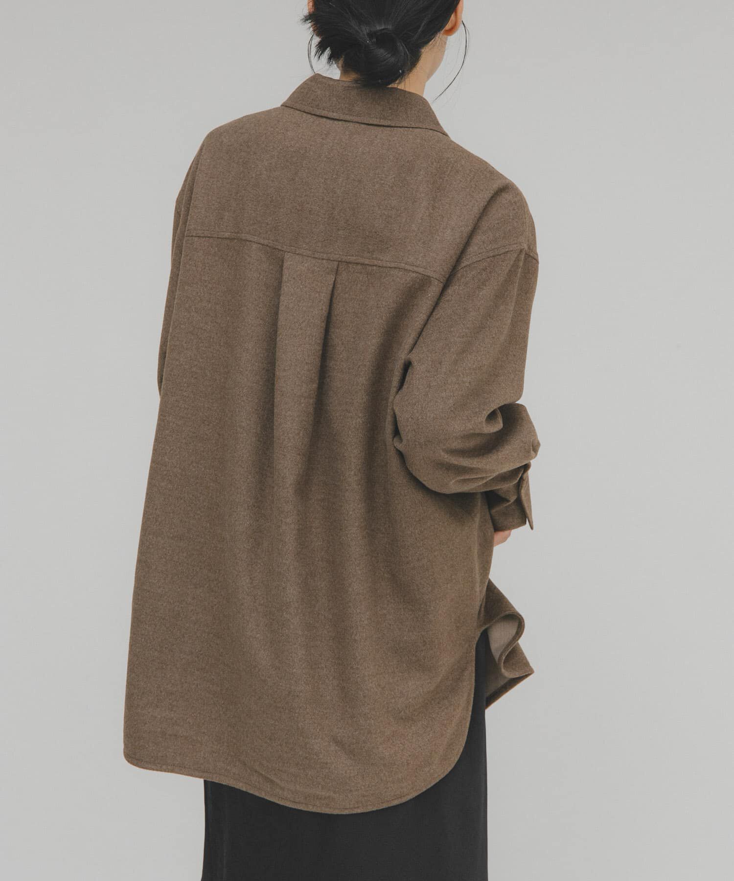  「ウールMIXルーズシャツ」|シャツ・ブラウス|