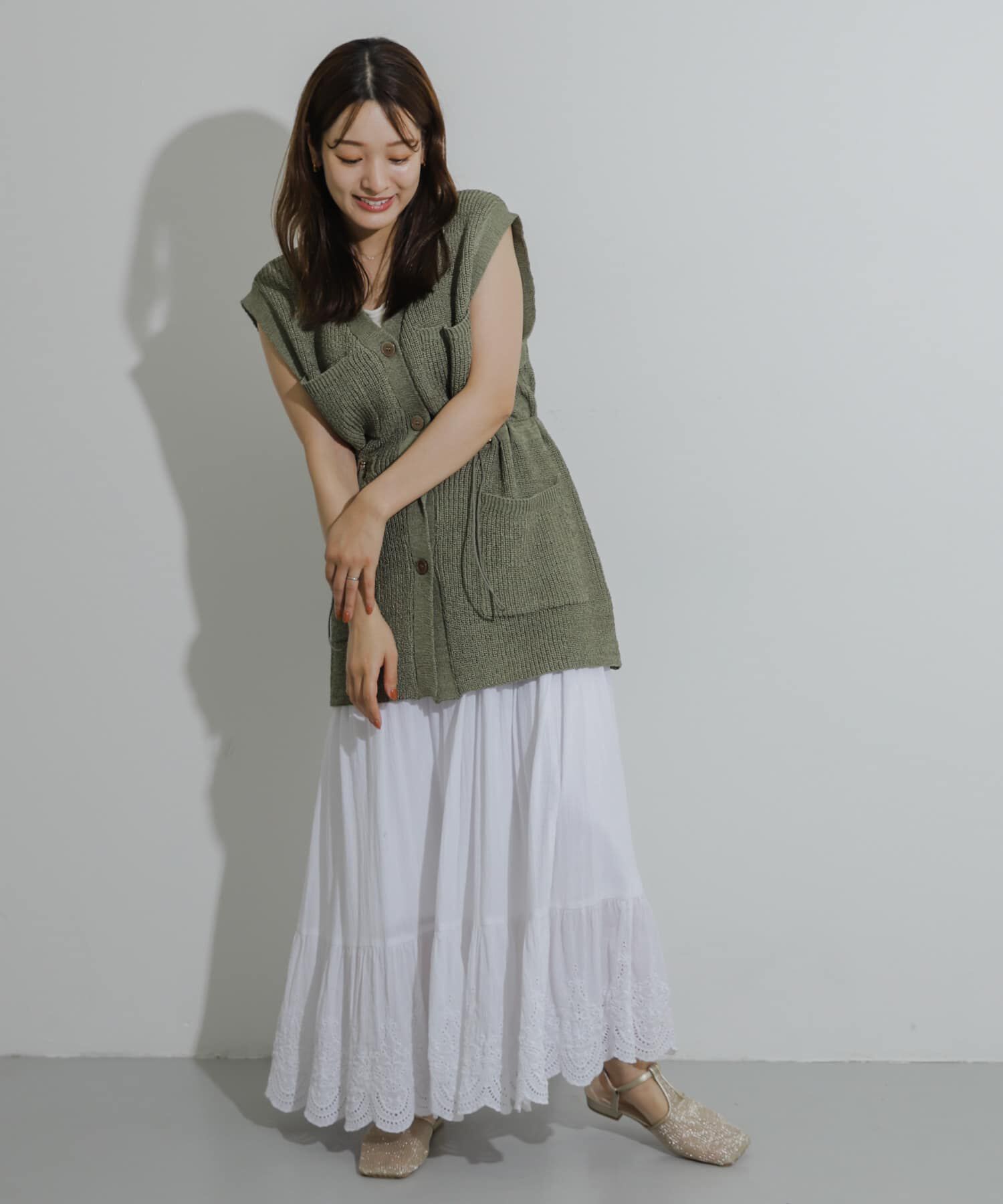 SENSE OF PLACE by URBAN RESEARCH「スカラップレースヨウリュウティアードスカート」|スカート|