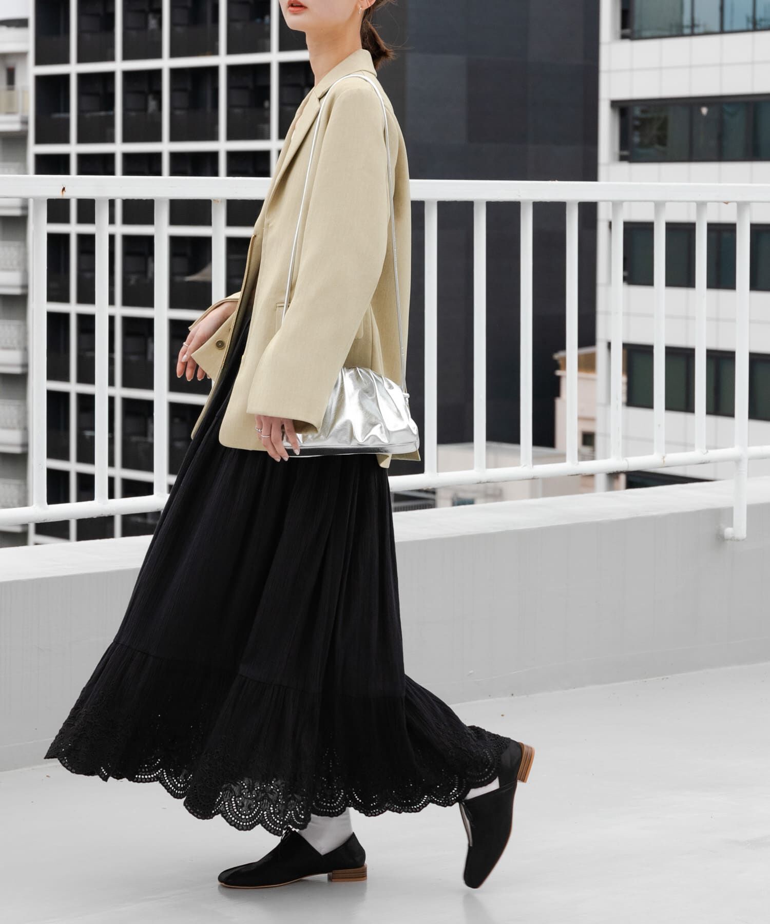 SENSE OF PLACE by URBAN RESEARCH「スカラップレースヨウリュウティアードスカート」|スカート|