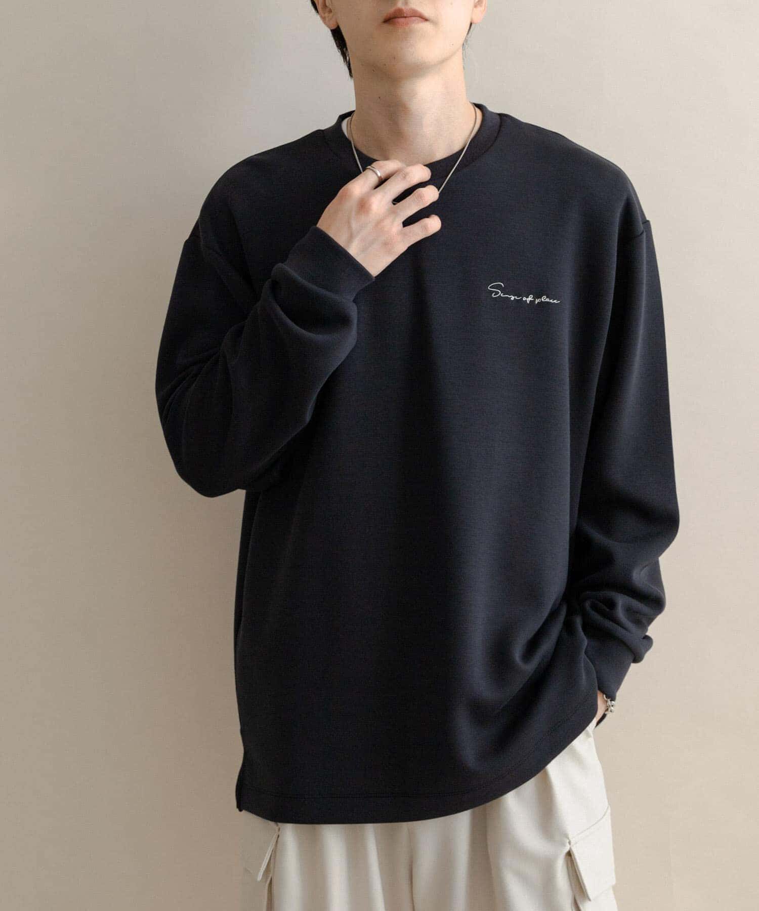 SENSE OF PLACE by URBAN RESEARCH「『一部WEB限定カラー』シシュウダンボールポンチロングTシャツ」|Tシャツ・カットソー|