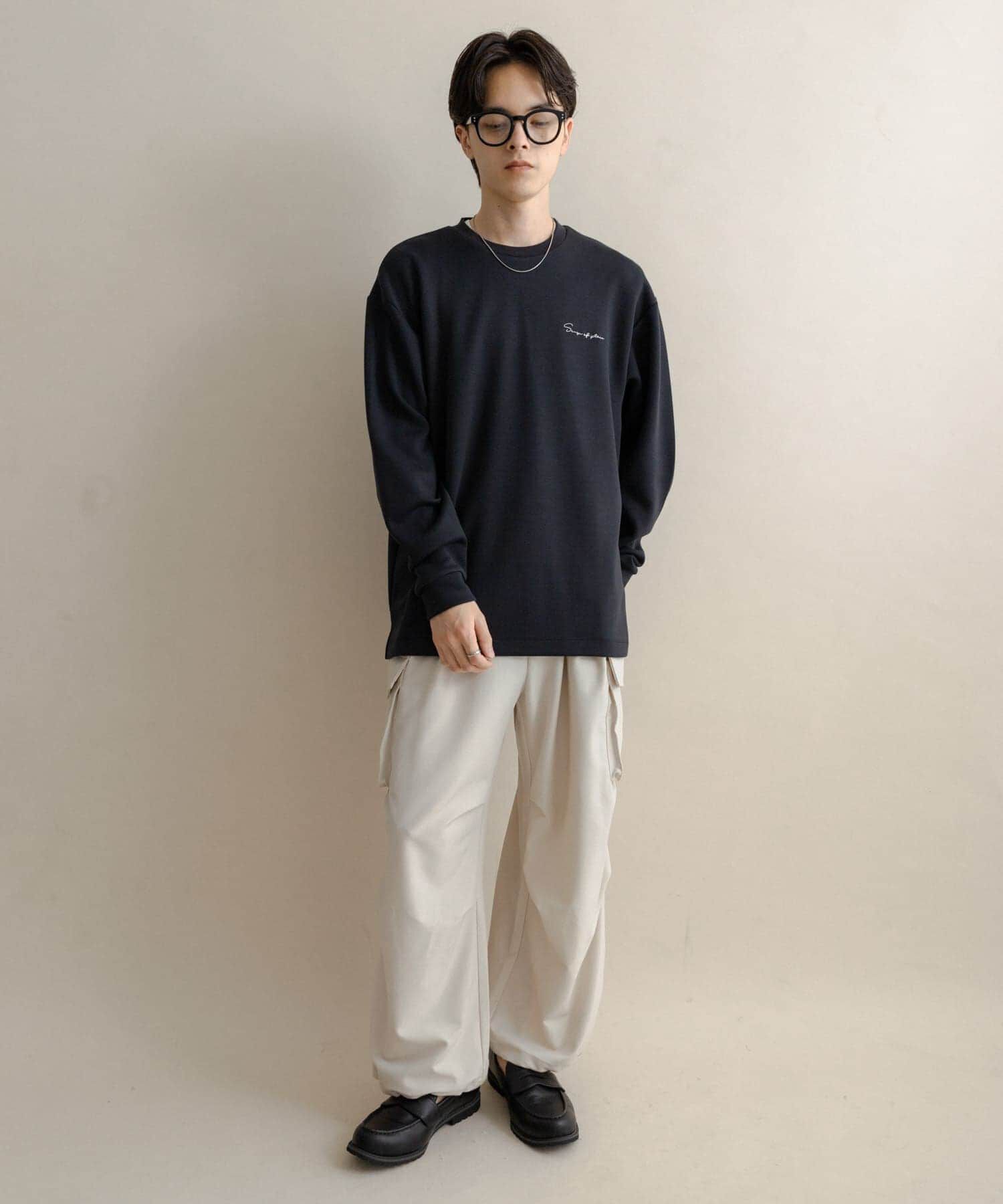 SENSE OF PLACE by URBAN RESEARCH「『一部WEB限定カラー』シシュウダンボールポンチロングTシャツ」|Tシャツ・カットソー|