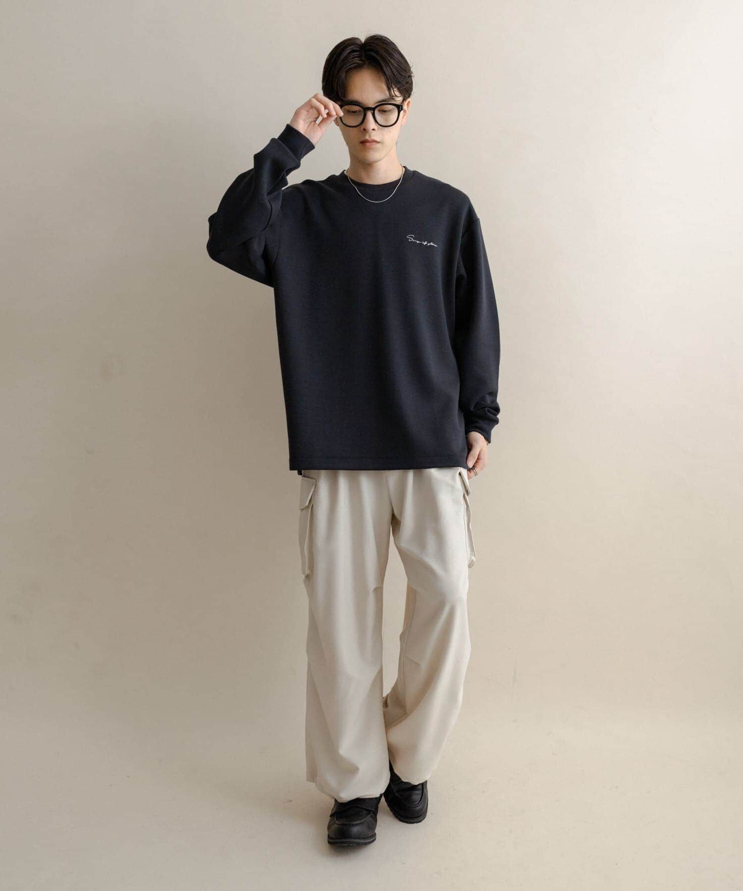 SENSE OF PLACE by URBAN RESEARCH「『一部WEB限定カラー』シシュウダンボールポンチロングTシャツ」|Tシャツ・カットソー|