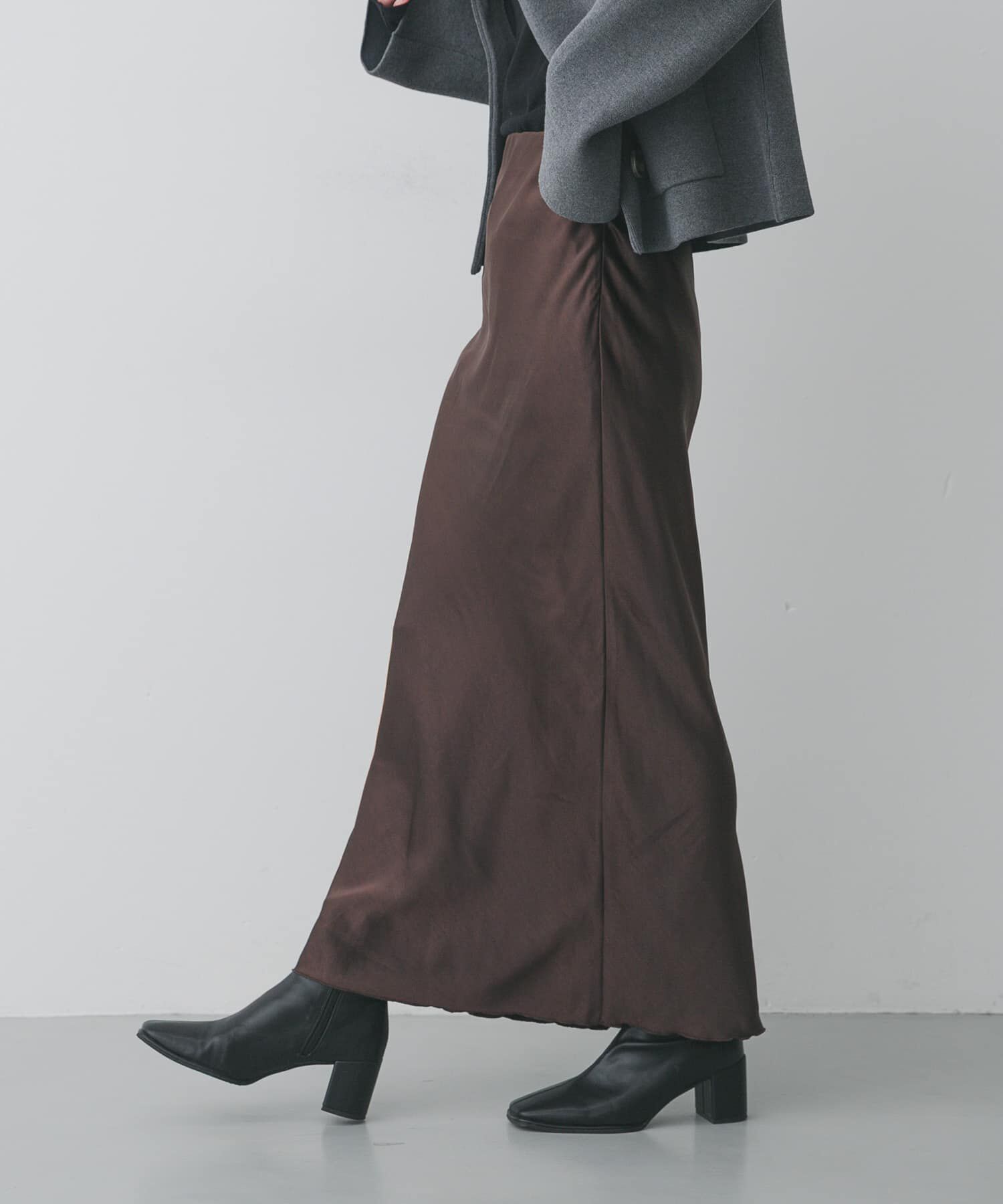 SENSE OF PLACE by URBAN RESEARCH「サテンアイラインスカート」|スカート|