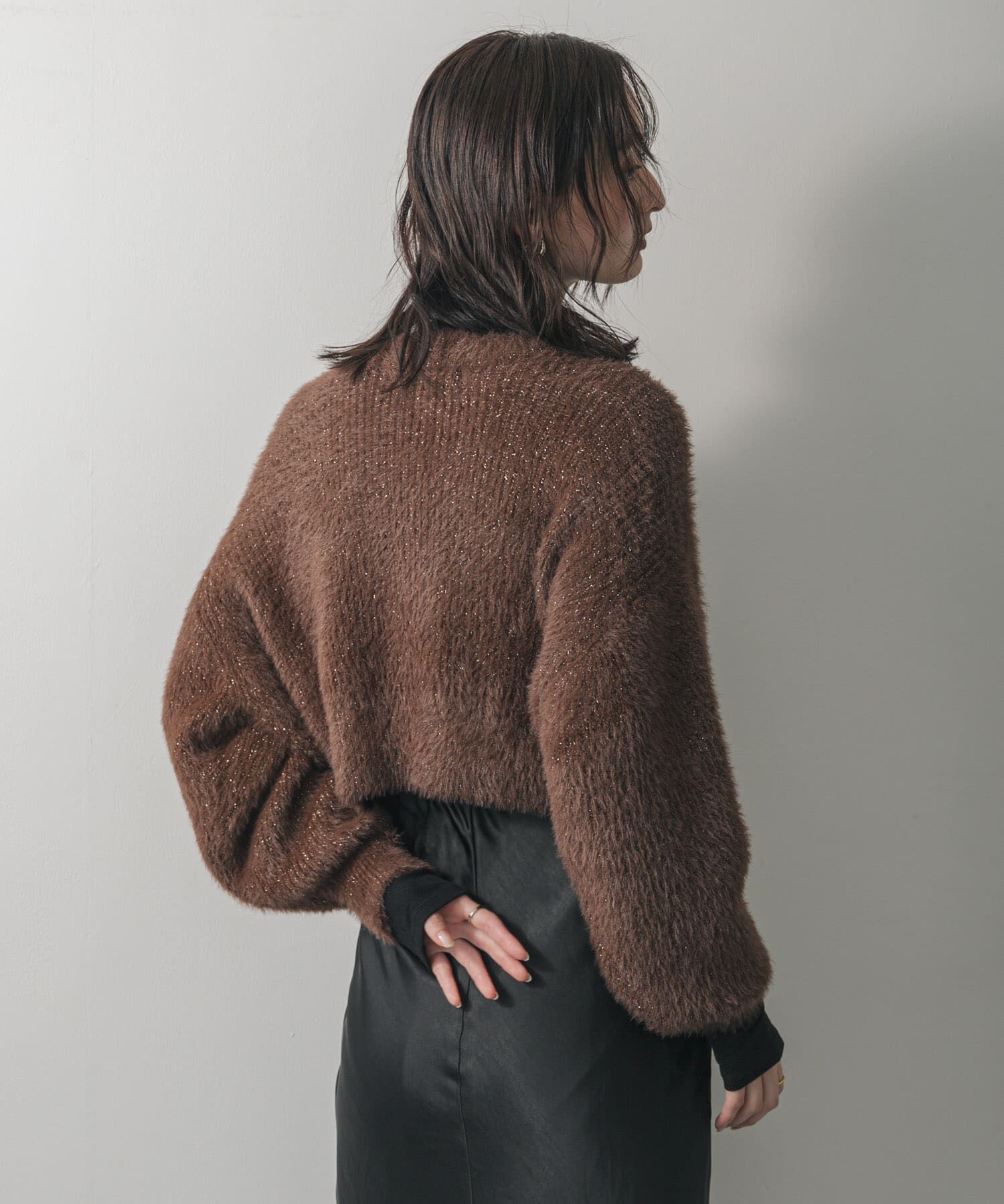 SENSE OF PLACE by URBAN RESEARCH「『一部WEB限定カラー』ラメシャギークロップドカーディガン」|カーディガン|