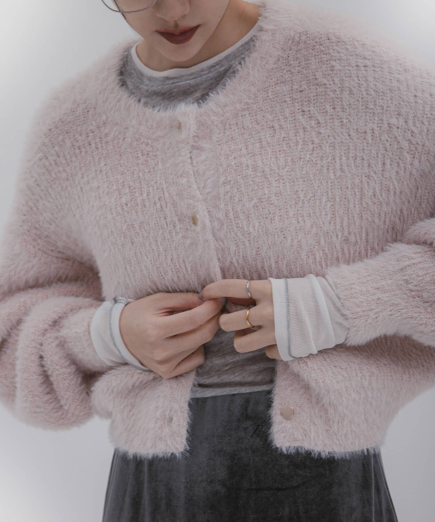 SENSE OF PLACE by URBAN RESEARCH「『一部WEB限定カラー』ラメシャギークロップドカーディガン」|カーディガン|