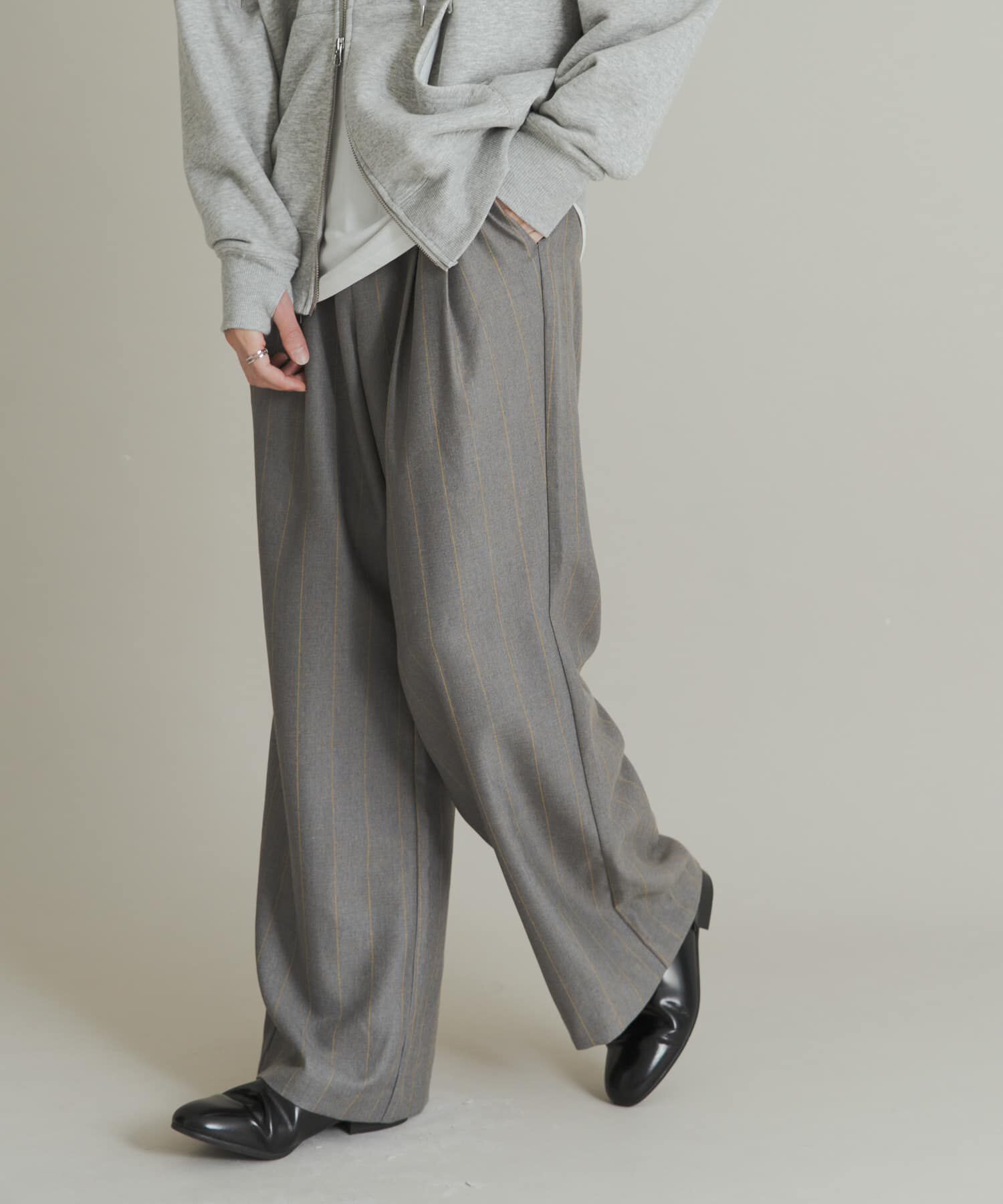 SENSE OF PLACE by URBAN RESEARCH「ウールタッチストライプワイドフレアパンツ」|その他|