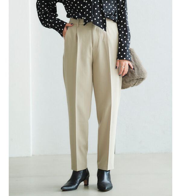 le.coeur blanc「ストレッチテーパードパンツ」|スラックス|