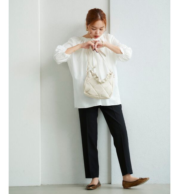 le.coeur blanc「ストレッチテーパードパンツ」|スラックス|