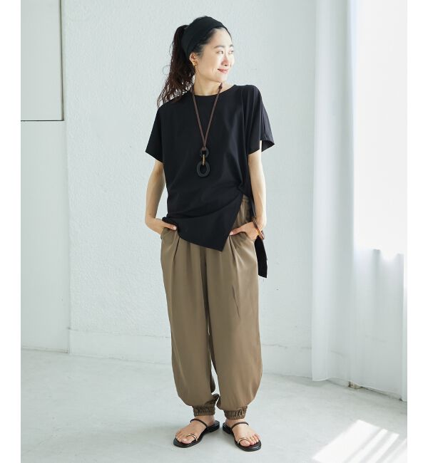  「《なめらかな肌あたり》サテンジョガーパンツ」|その他|