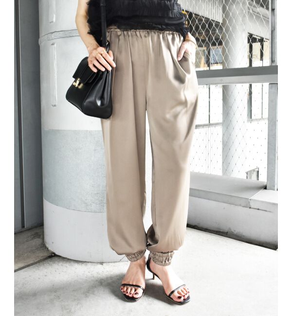  「《なめらかな肌あたり》サテンジョガーパンツ」|その他|