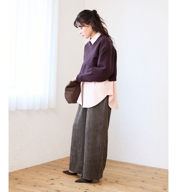  「ヘリンボーンカーブイージーワイドパンツ」|その他|