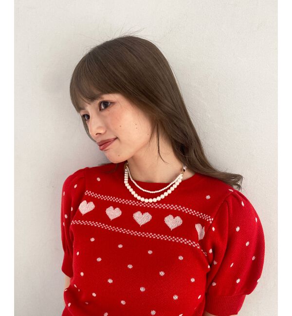 MAJESTICLEGON「パールリボンネックレス」|ネックレス|アイボリー