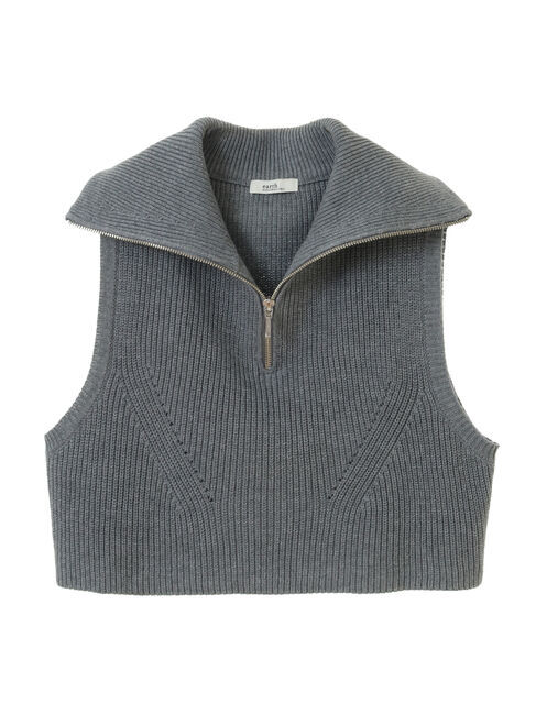 earth music&ecology「SET　Zipニットベスト+ブラウス」|ベスト・ジレ|