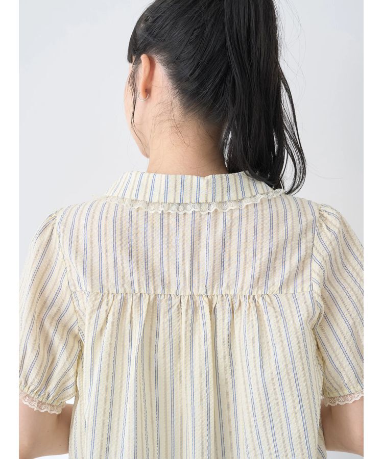 earth music&ecology「ミニパフショートスリーブブラウス」|シャツ・ブラウス|