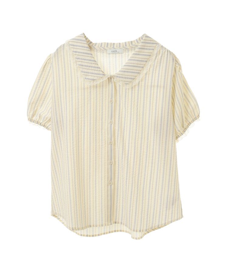 earth music&ecology「ミニパフショートスリーブブラウス」|シャツ・ブラウス|