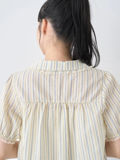 earth music&ecology「ミニパフショートスリーブブラウス」|シャツ・ブラウス|