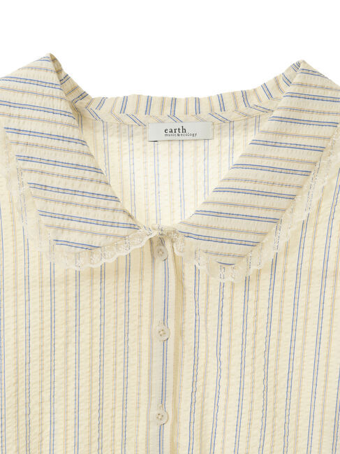 earth music&ecology「ミニパフショートスリーブブラウス」|シャツ・ブラウス|