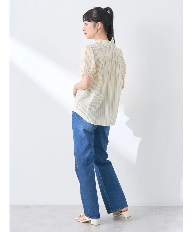 earth music&ecology「ミニパフショートスリーブブラウス」|シャツ・ブラウス|