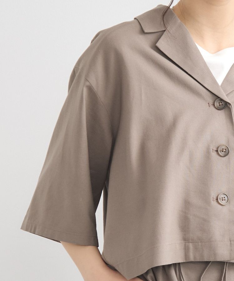 earth music&ecology「リラックスシャツジャケット / リネン混」|テーラードジャケット|