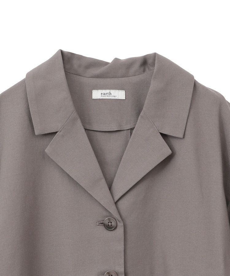 earth music&ecology「リラックスシャツジャケット / リネン混」|テーラードジャケット|