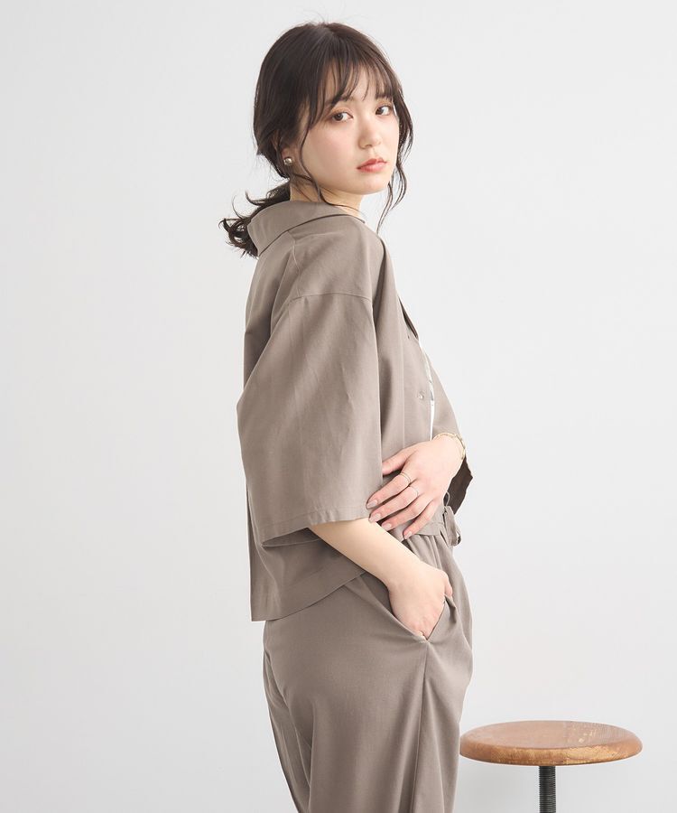 earth music&ecology「リラックスシャツジャケット / リネン混」|テーラードジャケット|