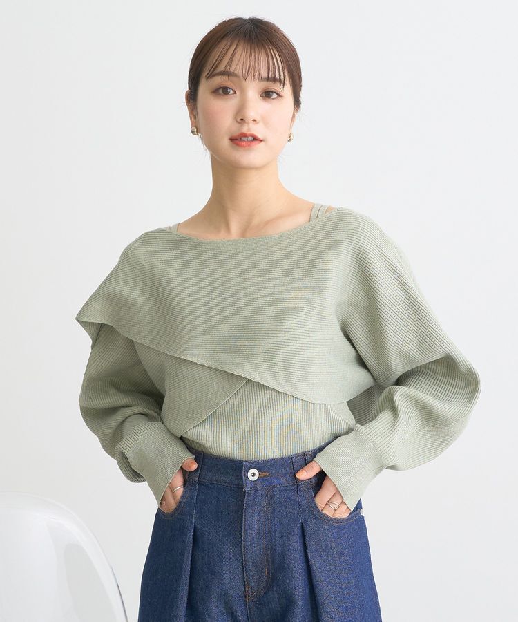 earth music&ecology「SET2点クロスニット＋キャミソール」|ニット・セーター|