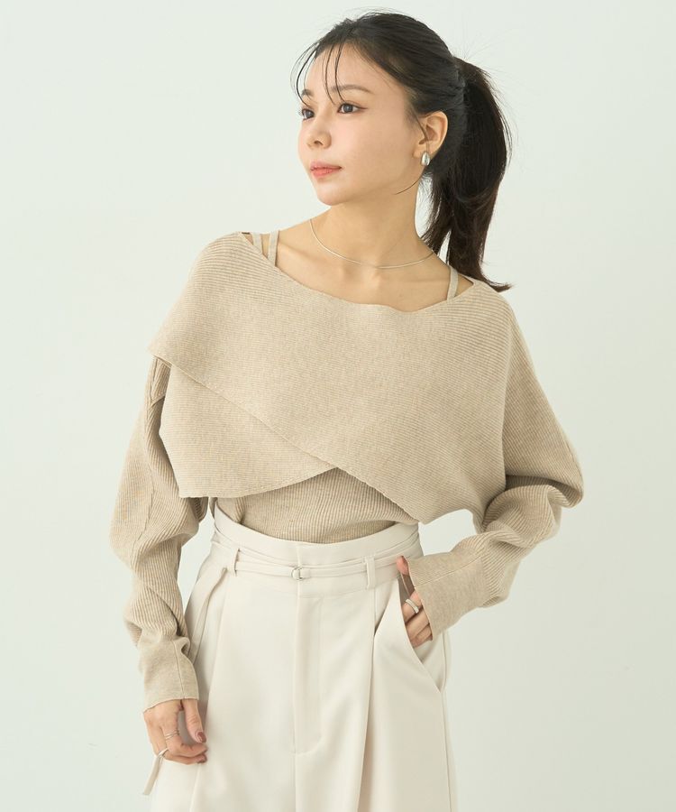 earth music&ecology「SET2点クロスニット＋キャミソール」|ニット・セーター|