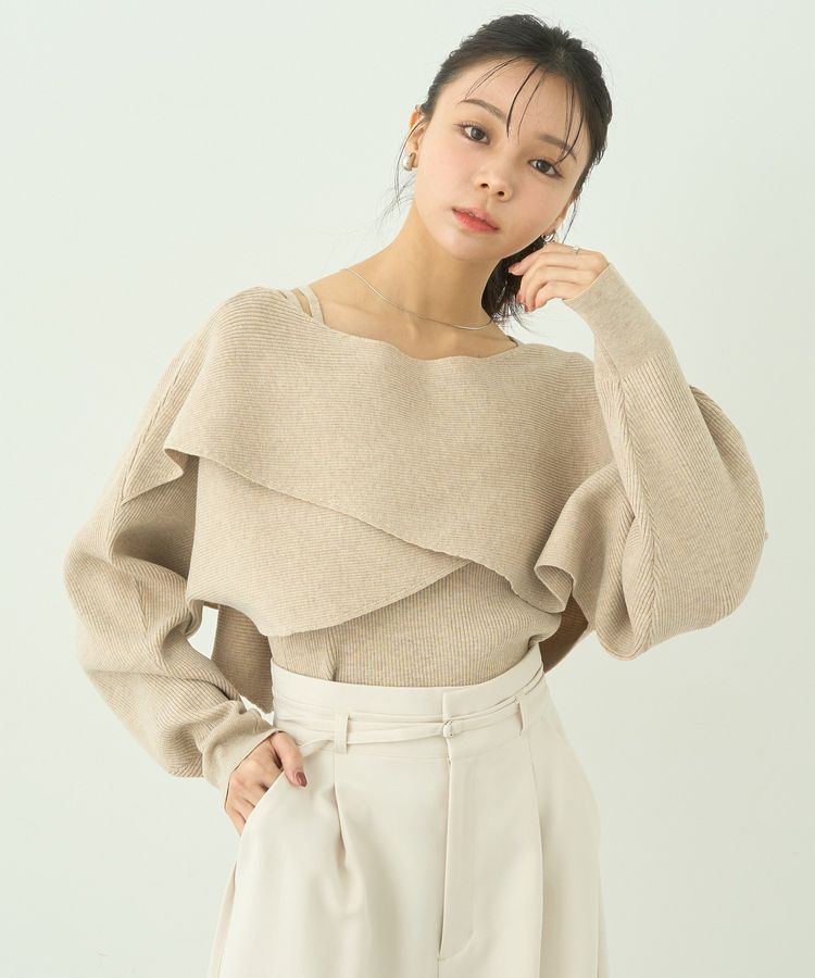 earth music&ecology「SET2点クロスニット＋キャミソール」|ニット・セーター|