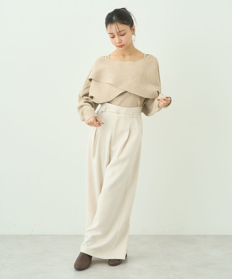 earth music&ecology「SET2点クロスニット＋キャミソール」|ニット・セーター|