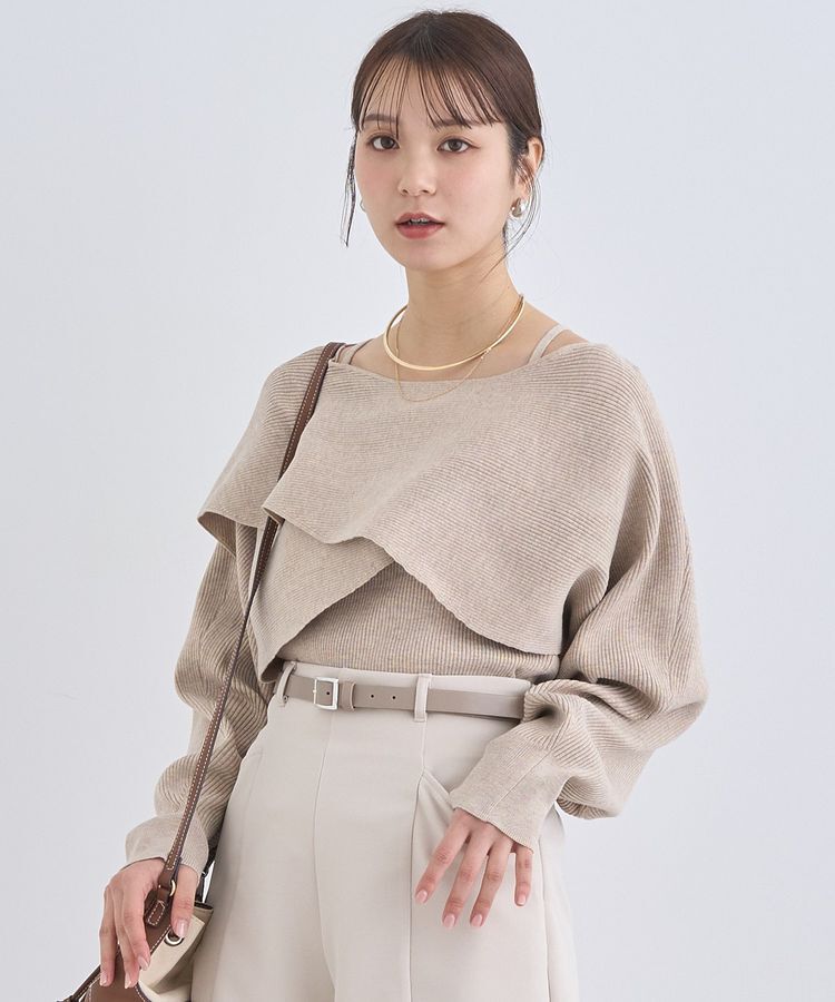 earth music&ecology「SET2点クロスニット＋キャミソール」|ニット・セーター|