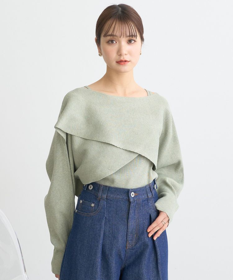 earth music&ecology「SET2点クロスニット＋キャミソール」|ニット・セーター|Mint