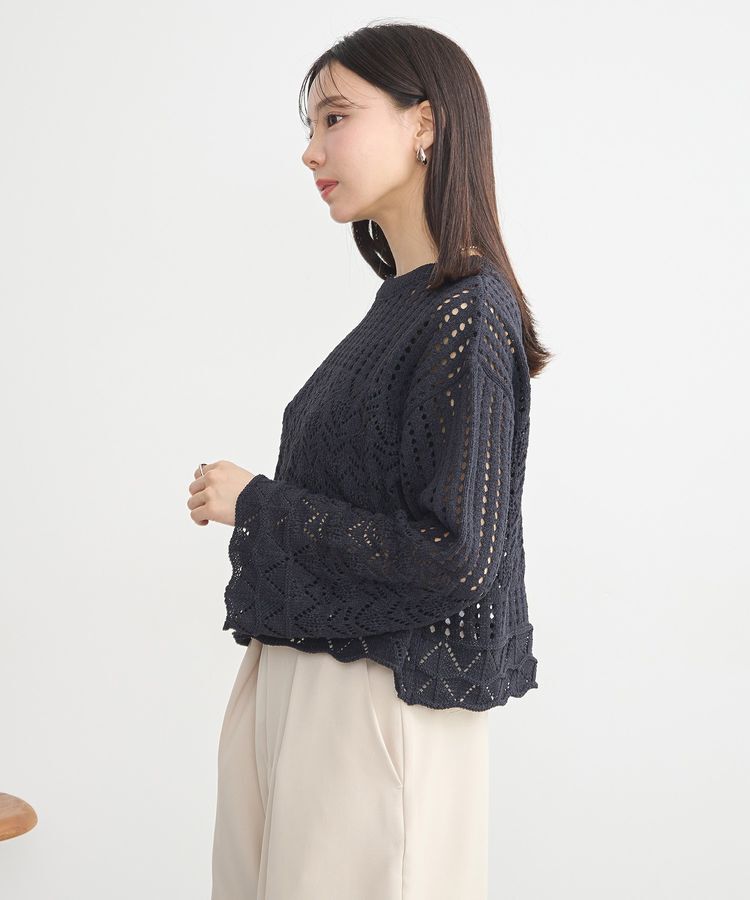 earth music&ecology「スカシニットプルオーバー」|ニット・セーター|