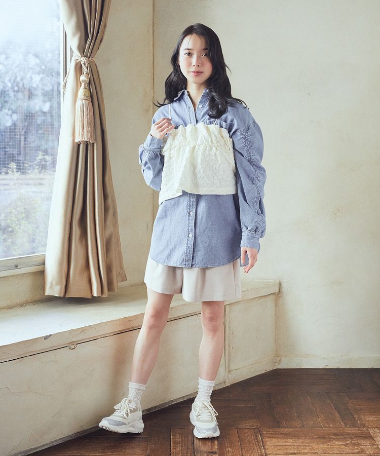 earth music&ecology「ウエストベルト付きショートパンツ」|その他|