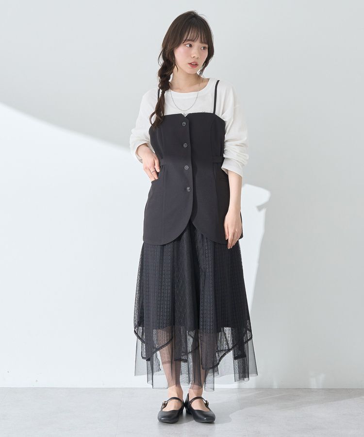 earth music&ecology「フロントボタンビスチェ」|ベスト・ジレ|