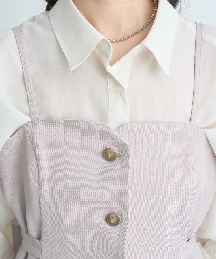 earth music&ecology「フロントボタンビスチェ」|ベスト・ジレ|