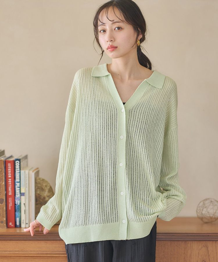 earth music&ecology「スキッパールーズカーディガン」|カーディガン|