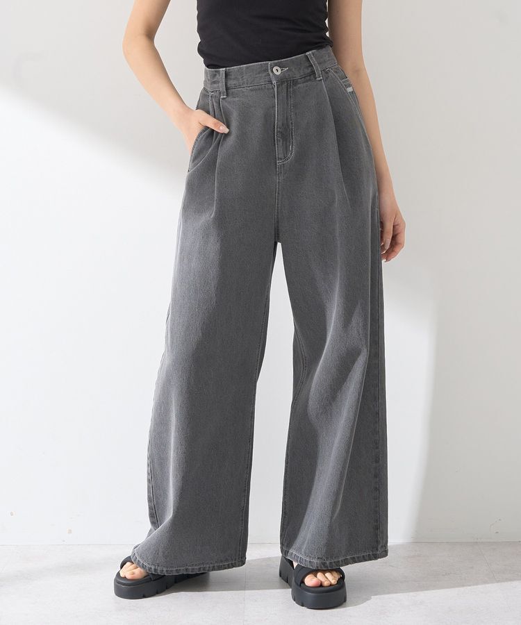 earth music&ecology「ワンポイントロゴ刺繍デニムパンツ」|デニム|