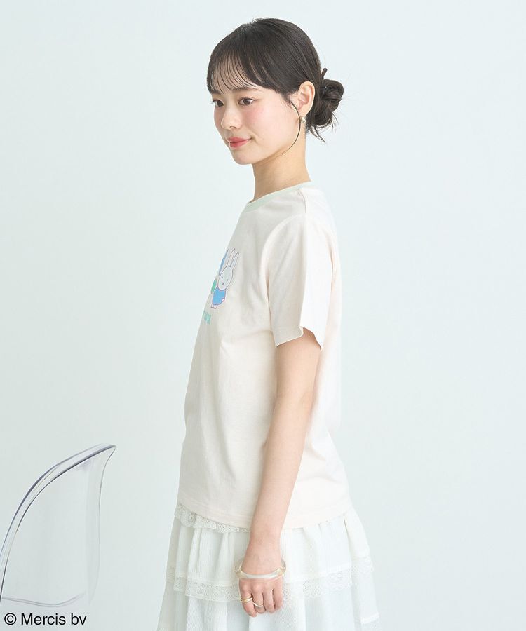 earth music&ecology「miffy/earth Rose ringer Tee」|Tシャツ・カットソー|
