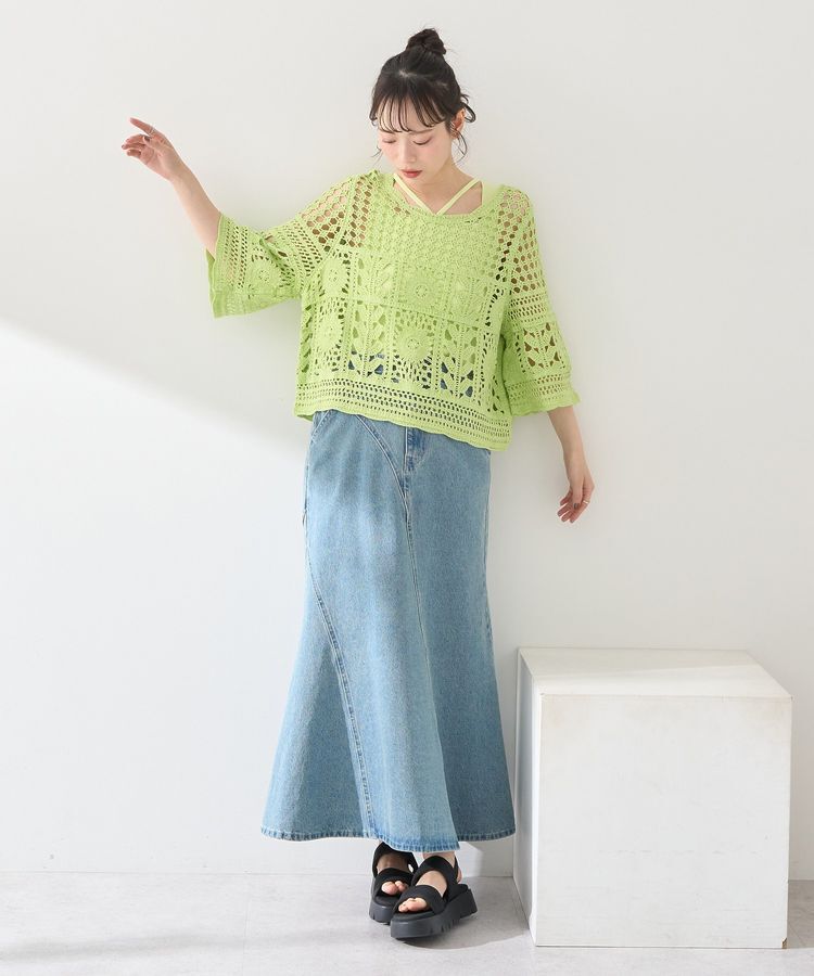 earth music&ecology「クロシェ風プルオーバー」|Tシャツ・カットソー|