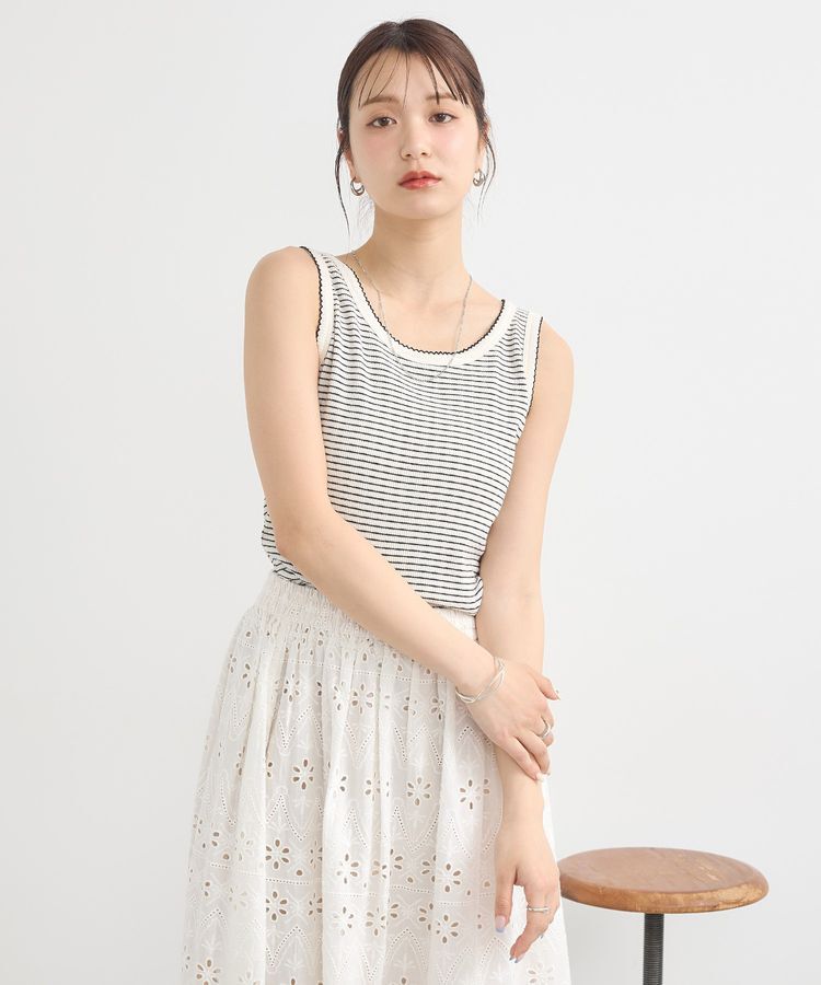 earth music&ecology「ピコトリミングタンクトップ」|キャミソール|