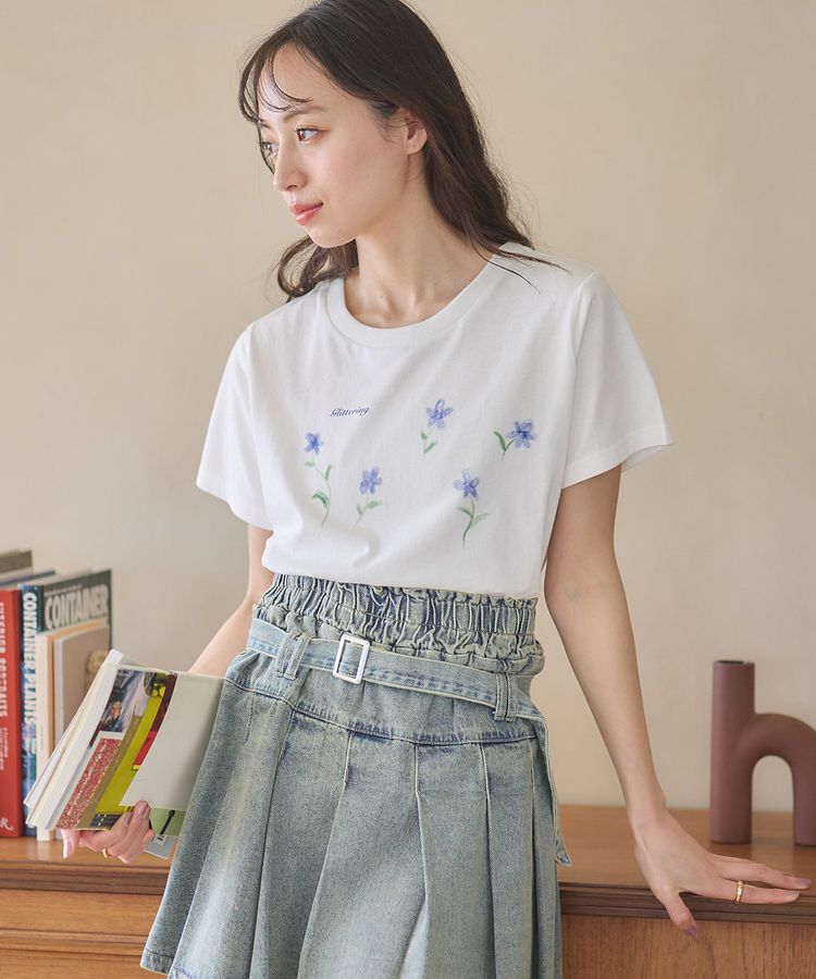 earth music&ecology「アソートロマンティックグラフィックT」|Tシャツ・カットソー|Off White